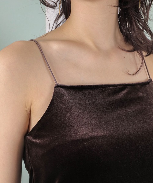 Kana（カナ）の「【kaene 別注カラー】フロッキーベロアチュールレース ２way Iラインワンピース ドレス パーティー 結婚式 お呼ばれ オケージョン（ドレス・レディース・ダークブラウン/カーキ/チャコールグレー・S）」の7枚目の写真