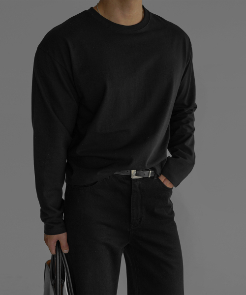 BOWLOW PRODUCT（バウロープロダクト）の「クロップレイヤード長袖Tシャツ[ブラック]（Tシャツ/カットソー・メンズ・その他・LARGE/X-LARGE/MEDIUM）」の2枚目の写真