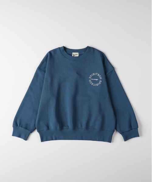 Right-on(ライトオン)の「【Refurbish】フロントロゴ スウェットプルオーバー (キッズ / ボクシーシルエット / スタイリッシュ / デイリーユース)(スウェット・キッズ・ブルー/オフホワイト/ブラック/ダークグレー・110/120/130/140/150/160)」の4枚目の写真