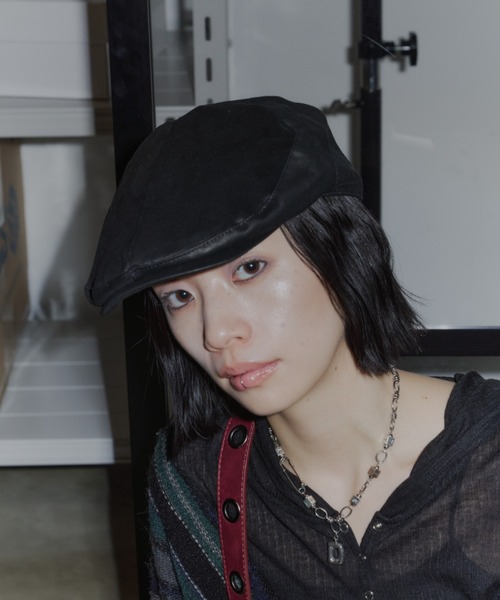 DTYYPE（ドタイプ）の「ヴィンテージライクハンチング帽（ハンチング/ベレー帽・レディース・ブラウン/ブラック・FREE）」の6枚目の写真