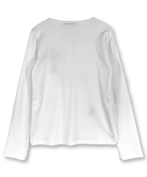 DAMISH(ダミシュ)の「ゴシッククロスヘンリーネックロングスリーブ_アイボリー(Tシャツ/カットソー・レディース・アイボリー・FREE/1/2)」の3枚目の写真