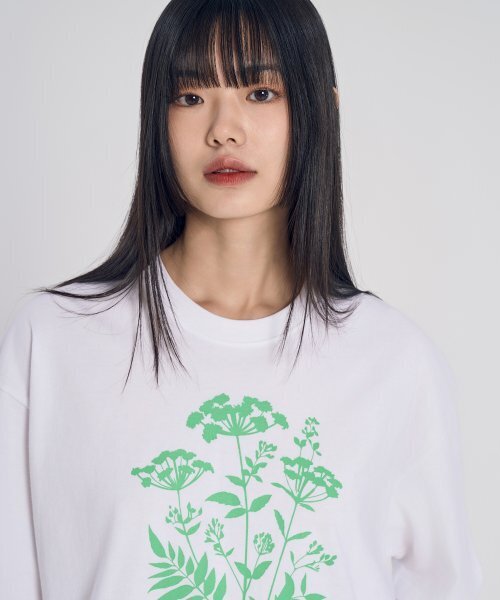 SLOW RECORD HOUSE(スローレコードハウス)の「ブルーミングフラワー 半袖Tシャツ_グリーン(Tシャツ/カットソー・レディース・その他・MEDIUM/SMALL)」の9枚目の写真