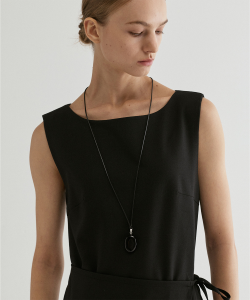 FROMWHERE(フロムウェア)の「Wrap Tie Sleeveless Maxi Dress Black(ワンピース・レディース・その他・SMALL/MEDIUM)」の2枚目の写真