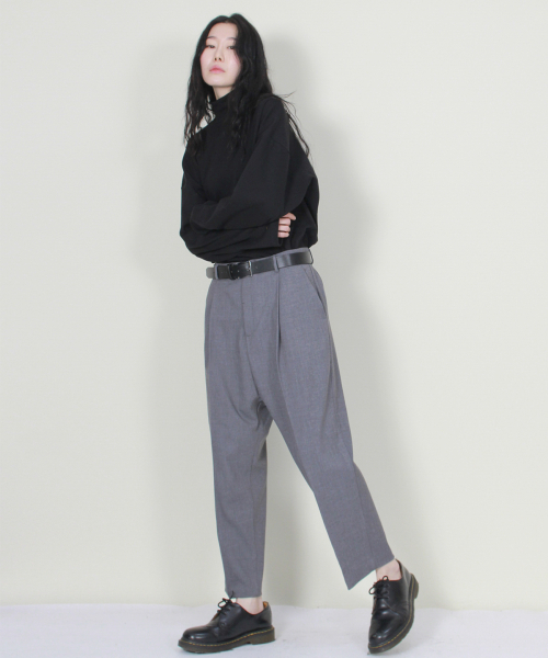DEMARC(ドゥマーク)の「ソリッドストレートルーズバギーフィットパンツグレー(スラックス・レディース・その他・MEDIUM/LARGE)」の7枚目の写真