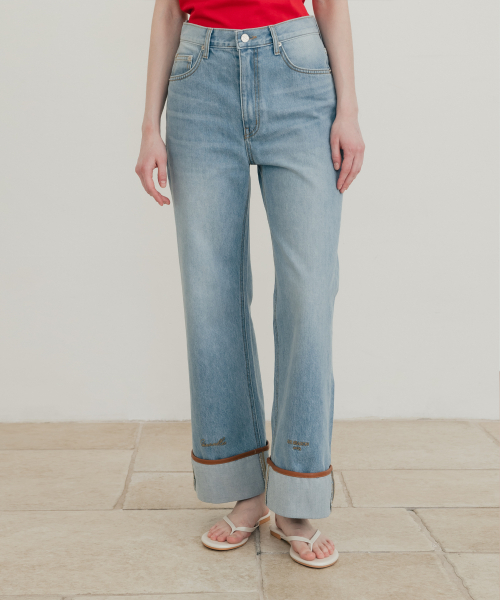 SSIN AND LEE(シンアンドリー)の「(W)サントリーニビレッジターンアップデニムパンツ(デニムパンツ・レディース・その他・SMALL/X-SMALL)」の1枚目の写真