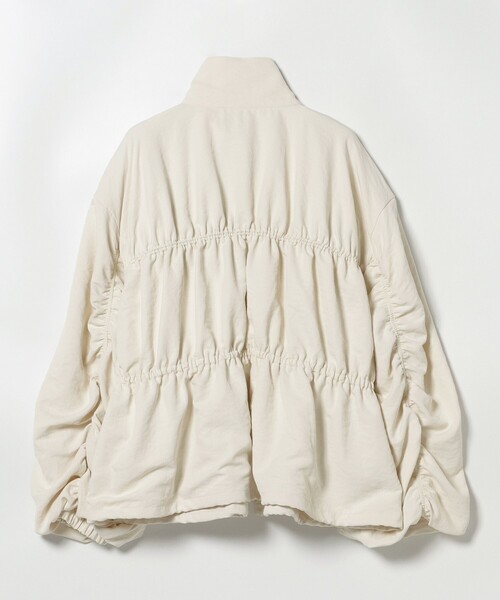 BEAMS HEART（ビームスハート）の「ドロスト ギャザー ジップ ブルゾン（ブルゾン・レディース・チャコールグレー/ホワイト系その他5・FREE）」の17枚目の写真