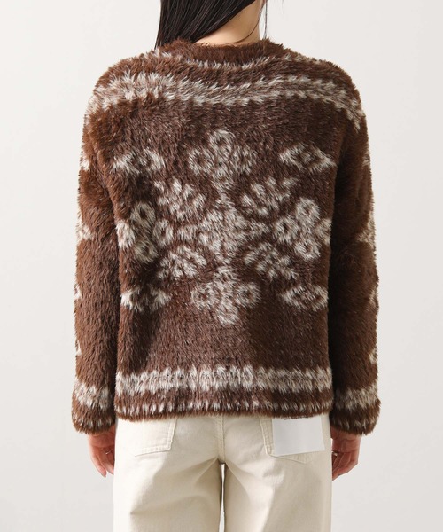 Liyoca（リヨカ）の「シャギーノルディックニット（ニット/セーター・レディース・ブラウン・FREE）」の3枚目の写真