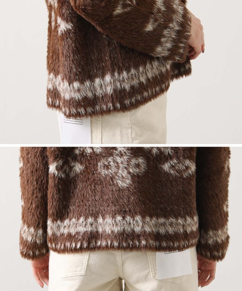 Liyoca（リヨカ）の「シャギーノルディックニット（ニット/セーター・レディース・ブラウン・FREE）」の5枚目の写真