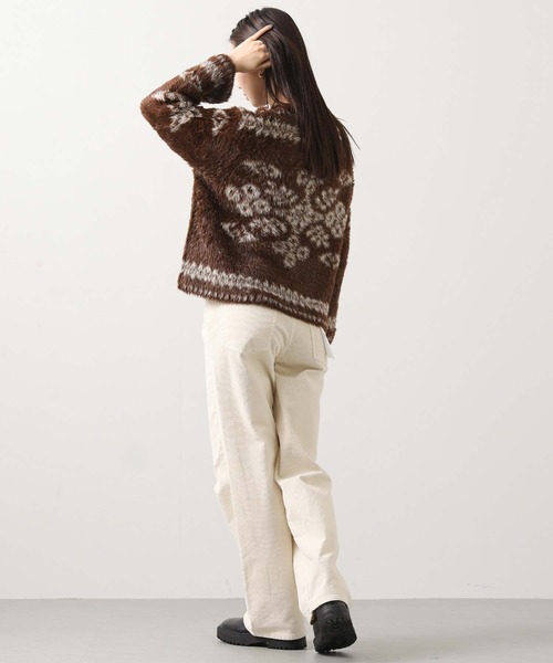 Liyoca（リヨカ）の「シャギーノルディックニット（ニット/セーター・レディース・ブラウン・FREE）」の11枚目の写真