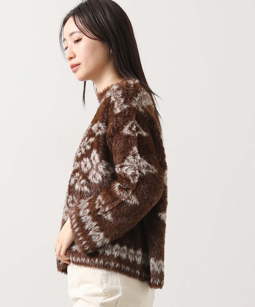 Liyoca（リヨカ）の「シャギーノルディックニット（ニット/セーター・レディース・ブラウン・FREE）」の15枚目の写真