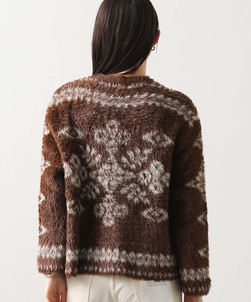 Liyoca（リヨカ）の「シャギーノルディックニット（ニット/セーター・レディース・ブラウン・FREE）」の16枚目の写真