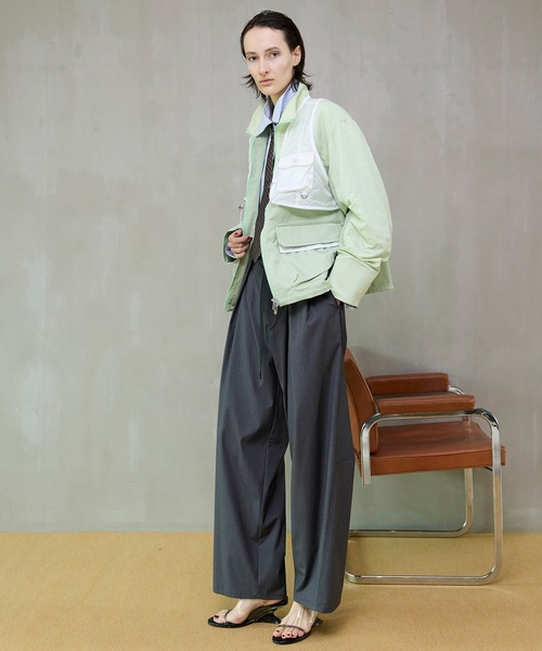 MAISON SPECIAL(メゾンスペシャル)の「Striped Tie Shirt/ストライプネクタイシャツ(シャツ/ブラウス・レディース・ブラウン/グレー/ブルー・FREE)」の18枚目の写真