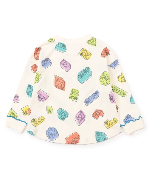 BIT'Z（ビッツ）の「楽しく遊ぼう総柄長袖Tシャツ（Tシャツ/カットソー・キッズ・ミント/イエロー/サーモンピンク/アイボリー・80/90/95/100/110/120）」の5枚目の写真