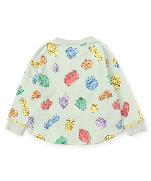 BIT'Z（ビッツ）の「楽しく遊ぼう総柄長袖Tシャツ（Tシャツ/カットソー・キッズ・ミント/イエロー/サーモンピンク/アイボリー・80/90/95/100/110/120）」の6枚目の写真