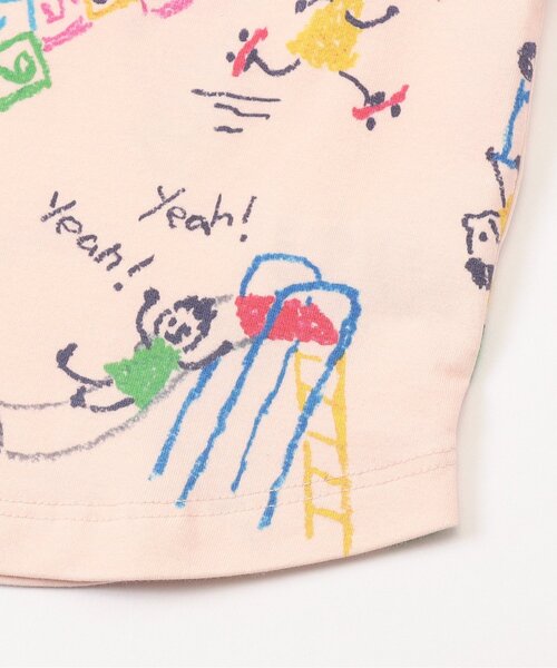 BIT'Z（ビッツ）の「楽しく遊ぼう総柄長袖Tシャツ（Tシャツ/カットソー・キッズ・ミント/イエロー/サーモンピンク/アイボリー・80/90/95/100/110/120）」の12枚目の写真