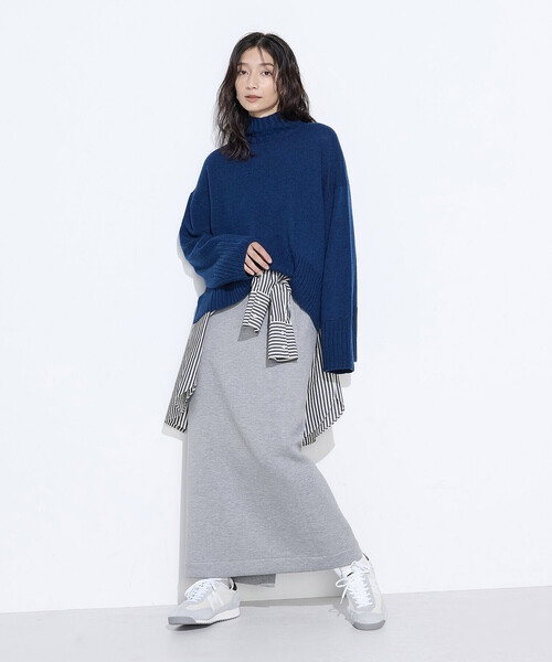 COMME CA Wardrobe（コムサワードローブ）の「天竺編 ハイネックニットプルオーバー（ニット/セーター・レディース・レッド/ブルー/アイボリー・FREE）」の8枚目の写真