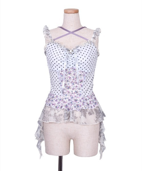 rurumu:(ルルムウ)の「rurumu:/ルルムウ/stretch frill peplum camisole(キャミソール・レディース・アイボリー/ネイビー/ピンク・F)」の13枚目の写真