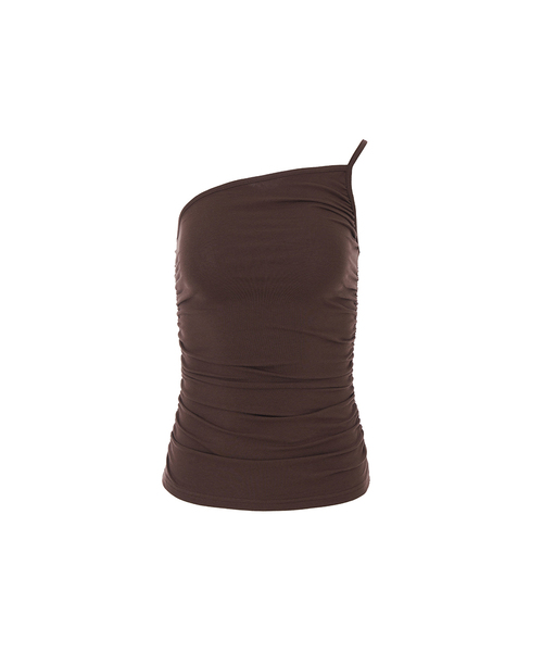 A.R.U(エイアールユー)の「PLEATED SLEEVELESS(Tシャツ/カットソー・レディース・ブラウン/ブラック/ホワイト/Beige・SMALL/MEDIUM)」の3枚目の写真