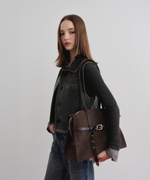 CHRISTINE PROJECT（クリスティンプロジェクト）の「DUSTY BELT SHOULDER MEDIUM(WARM CHOCO)（ショルダーバッグ・レディース）」