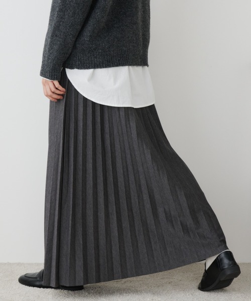 Libra Cue(リブラ キュー)の「プリーツフレアスカート(スカート・レディース・アイボリー/グレー/ブラック・FREE)」の14枚目の写真
