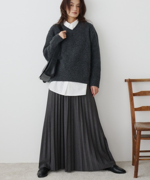 Libra Cue(リブラ キュー)の「プリーツフレアスカート(スカート・レディース・アイボリー/グレー/ブラック・FREE)」の16枚目の写真