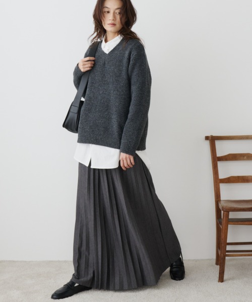 Libra Cue(リブラ キュー)の「プリーツフレアスカート(スカート・レディース・アイボリー/グレー/ブラック・FREE)」の15枚目の写真