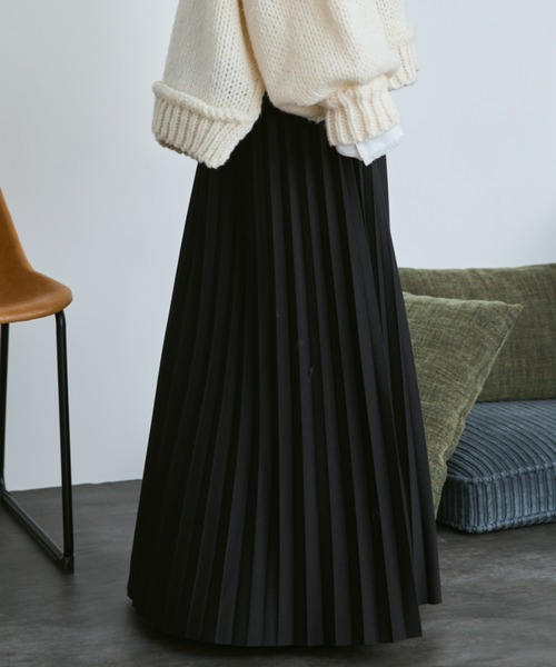 Libra Cue(リブラ キュー)の「プリーツフレアスカート(スカート・レディース・アイボリー/グレー/ブラック・FREE)」の9枚目の写真