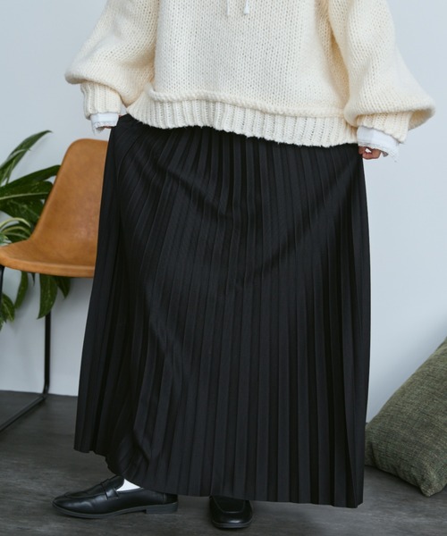 Libra Cue(リブラ キュー)の「プリーツフレアスカート(スカート・レディース・アイボリー/グレー/ブラック・FREE)」の10枚目の写真