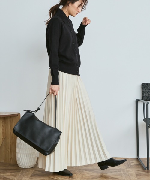 Libra Cue(リブラ キュー)の「プリーツフレアスカート(スカート・レディース・アイボリー/グレー/ブラック・FREE)」の7枚目の写真