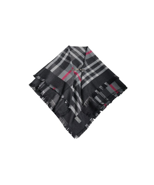 antiqua（アンティカ）の「チェック柄 2WAY ストール（ストール/ショール・レディース・ネイビー系1/レッド系その他/ブラックミックス・ONESIZE）」の4枚目の写真
