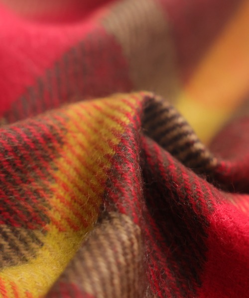 antiqua（アンティカ）の「チェック柄 2WAY ストール（ストール/ショール・レディース・ネイビー系1/レッド系その他/ブラックミックス・ONESIZE）」の22枚目の写真