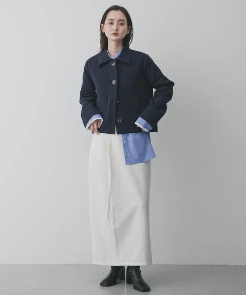 SENSE OF PLACE by URBAN RESEARCH(センスオブプレイスバイアーバンリサーチ)の「ベルトデザインペンシルスカート(スカート・レディース・アイボリー/ブラック/ベージュ・MEDIUM/SMALL)」の8枚目の写真