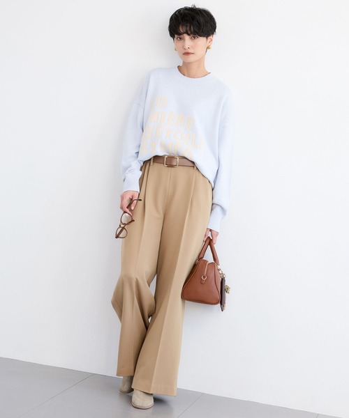 BARNYARDSTORM（バンヤードストーム）の「BARNYARDSTORM / ルーズシルエットロゴニット / ハンドウォッシャブル【WEB限定カラー】（ニット/セーター・レディース・サックスブルー/チャコールグレー/オフホワイト・FREE）」の22枚目の写真