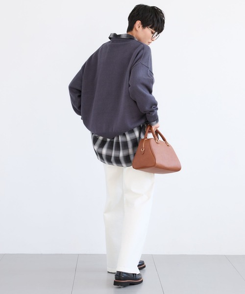 BARNYARDSTORM(バンヤードストーム)の「BARNYARDSTORM / ルーズシルエットロゴニット / ハンドウォッシャブル【WEB限定カラー】(ニット/セーター・レディース・サックスブルー/チャコールグレー/オフホワイト・FREE)」の18枚目の写真