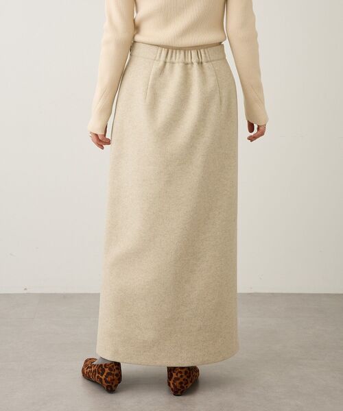 CRAFT STANDARD BOUTIQUE(クラフトスタンダードブティック)の「ラップ風Iラインスカート(スカート・レディース・ライトベージュ/杢グレー・FREE)」の14枚目の写真
