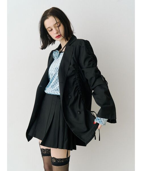 jouetie（ジュエティ）の「リボンプリーツスカパン【セットアップ対応】（スカート・レディース・ピンク/グレー/ブラック・MEDIUM）」の14枚目の写真