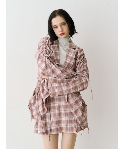 jouetie（ジュエティ）の「リボンプリーツスカパン【セットアップ対応】（スカート・レディース・ピンク/グレー/ブラック・MEDIUM）」の19枚目の写真