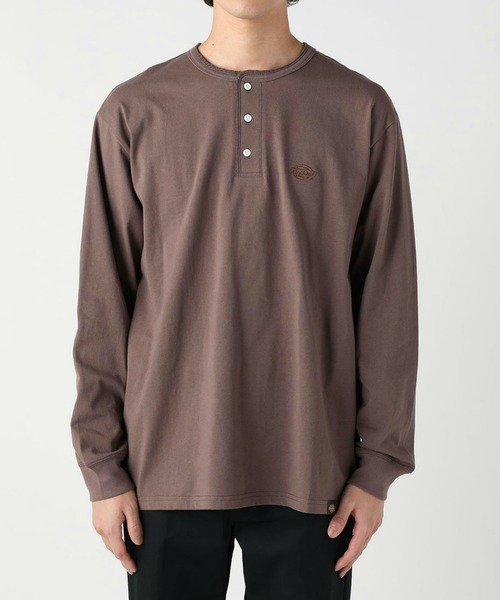 Dickies(ディッキーズ)の「Dickies/ディッキーズ ヘンリーネック エンブレムTシャツ/半袖Tシャツ(Tシャツ/カットソー・メンズ・ダークブラウン/ホワイト/ブラック・X-LARGE/LARGE/MEDIUM)」の22枚目の写真