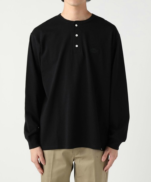 Dickies(ディッキーズ)の「Dickies/ディッキーズ ヘンリーネック エンブレムTシャツ/半袖Tシャツ(Tシャツ/カットソー・メンズ・ダークブラウン/ホワイト/ブラック・X-LARGE/LARGE/MEDIUM)」の9枚目の写真