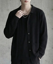 BENUSTA（ベヌスタ）の「A'GEM/9 × .kom 『BENUSTA /ベヌスタ』カラーニットシャツカーディガン（カーディガン/ボレロ）」