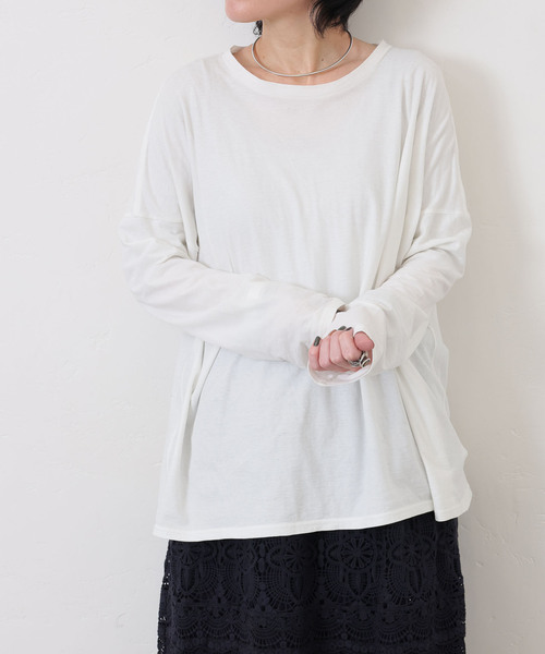 JOURNAL STANDARD LUXE（ジャーナルスタンダード　ラックス）の「ジャージ プル（Tシャツ/カットソー・レディース・グレー/ブラック/ホワイト・FREE）」の2枚目の写真