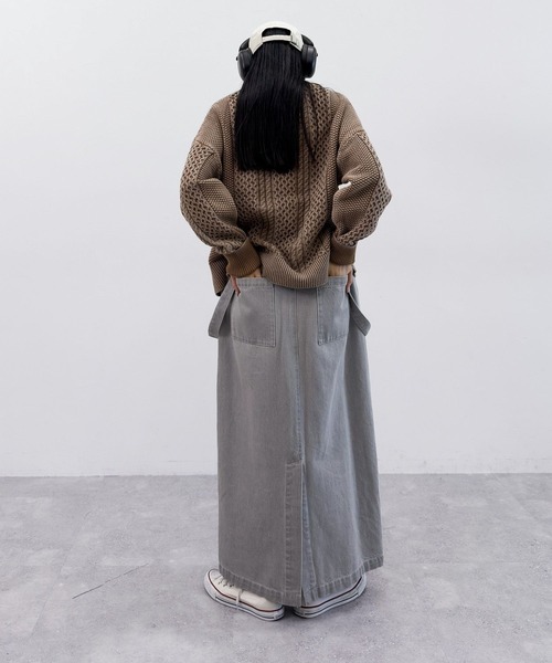 niko and...（ニコアンド）の「[MODE NORM CORE] サス付きナロースカートアソート（スカート・レディース・キャメル/ライトグレー/ネイビー・LARGE/MEDIUM）」の11枚目の写真