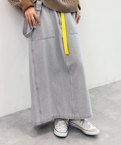 niko and...（ニコアンド）の「[MODE NORM CORE] サス付きナロースカートアソート（スカート・レディース・キャメル/ライトグレー/ネイビー・LARGE/MEDIUM）」の12枚目の写真