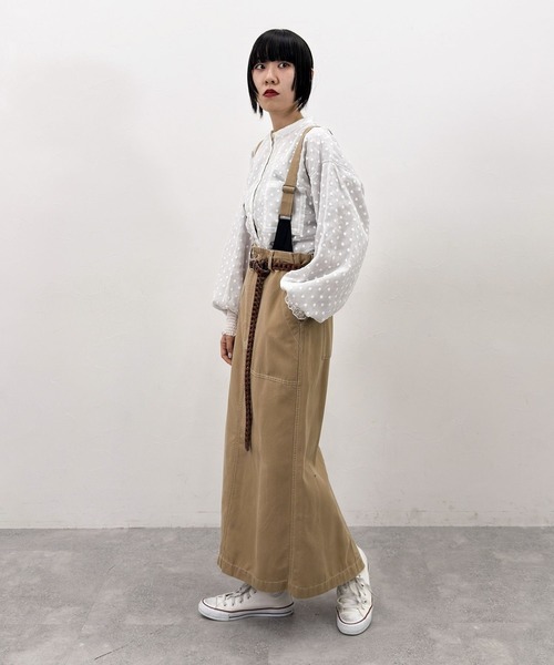 niko and...（ニコアンド）の「[MODE NORM CORE] サス付きナロースカートアソート（スカート・レディース・キャメル/ライトグレー/ネイビー・LARGE/MEDIUM）」の18枚目の写真