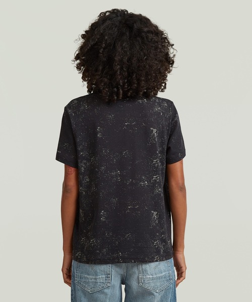 G-STAR（ジースター）の「Allover Print T-Shirt/総柄プリントレギュラーフィットクルーネックTシャツ（Tシャツ/カットソー・レディース・ブラック系その他/ブルー系その他・X-SMALL/SMALL/MEDIUM）」の4枚目の写真
