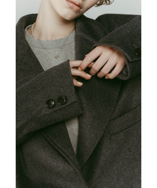 Knuth Marf（クヌースマーフ）の「muffler overlay jacket(unisex)（テーラードジャケット・レディース・グレー・MEDIUM/SMALL）」の11枚目の写真