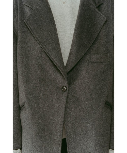 Knuth Marf（クヌースマーフ）の「muffler overlay jacket(unisex)（テーラードジャケット・レディース・グレー・MEDIUM/SMALL）」の12枚目の写真