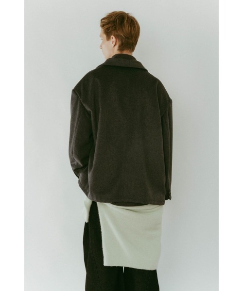 Knuth Marf（クヌースマーフ）の「muffler overlay jacket(unisex)（テーラードジャケット・レディース・グレー・MEDIUM/SMALL）」の21枚目の写真