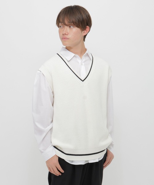 GLOBAL WORK（グローバルワーク）の「2SET＊ベスト＊シャツ/AND YUA ANY/633845（シャツ/ブラウス・キッズ・オフホワイト/ブルー・SMALL/MEDIUM/LARGE）」の6枚目の写真
