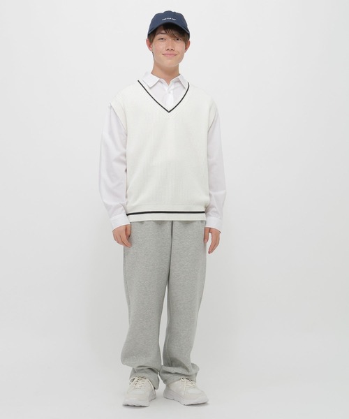 GLOBAL WORK（グローバルワーク）の「2SET＊ベスト＊シャツ/AND YUA ANY/633845（シャツ/ブラウス・キッズ・オフホワイト/ブルー・SMALL/MEDIUM/LARGE）」の9枚目の写真